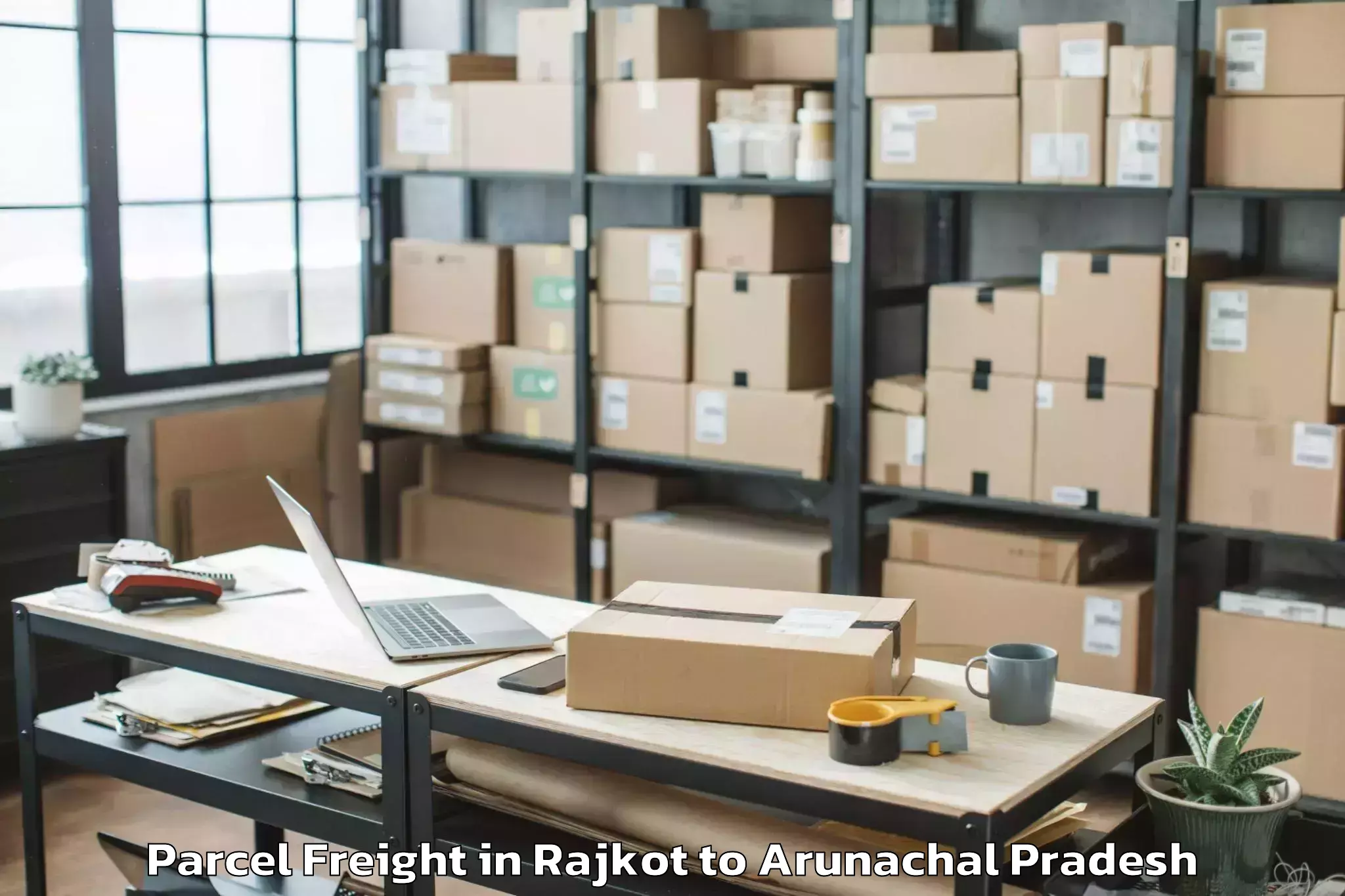 Trusted Rajkot to Pumao Parcel Freight